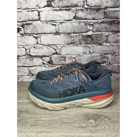Hoka One One Bondi 7 110518 RTOS Blue Synthetic Running Shoes Men 10.5 US/44 2/3 main image 12
